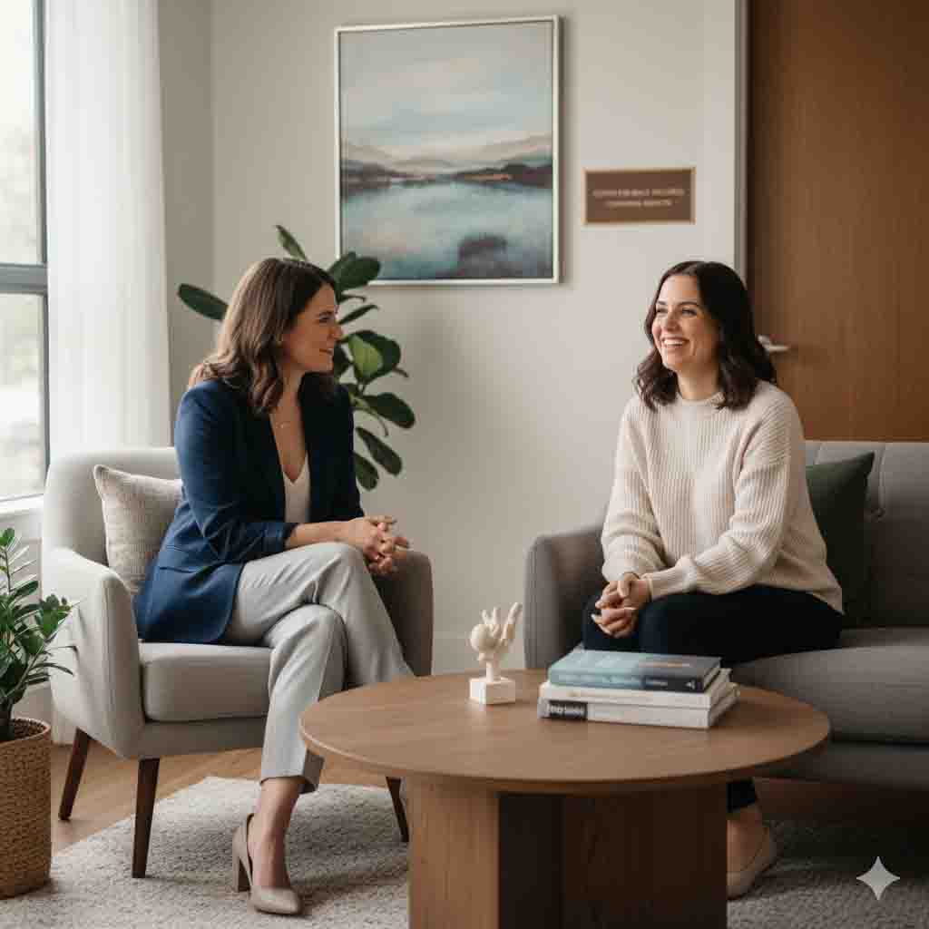 image of therapist working with an individual