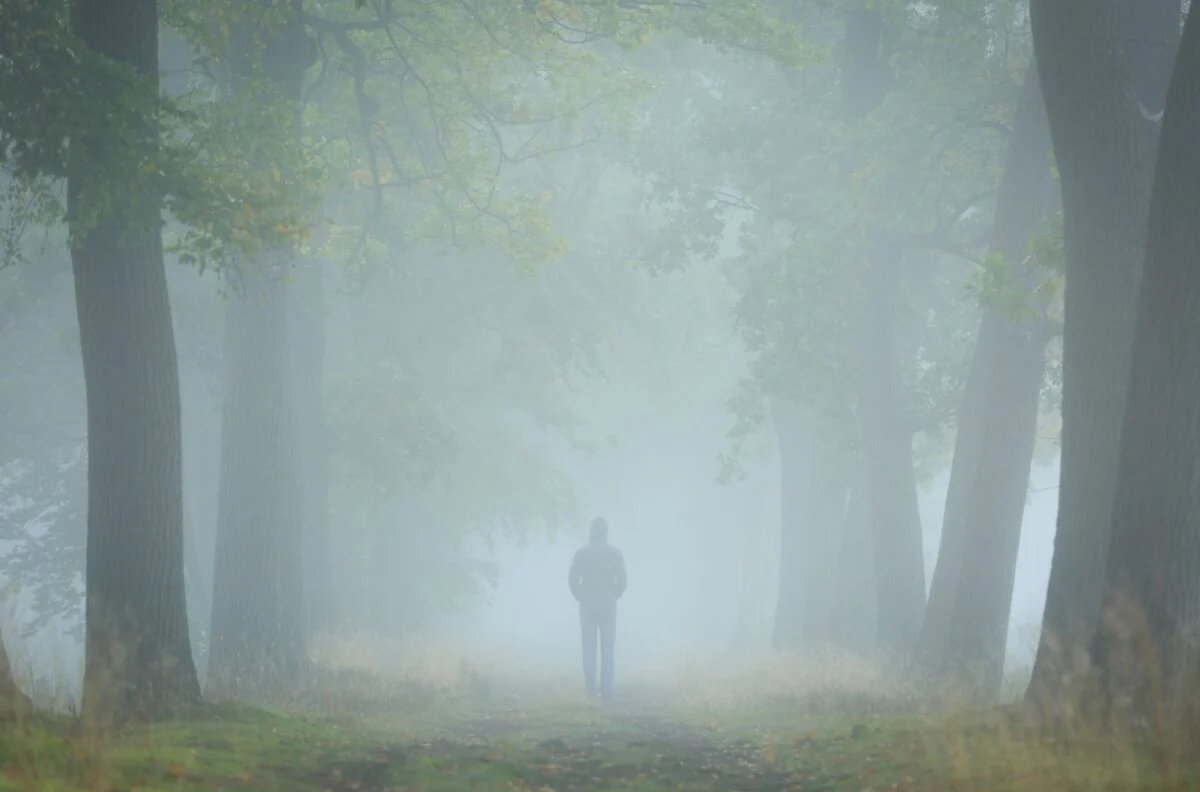 Coping-with-Grief Image of Person in fog, often the feeling in grief