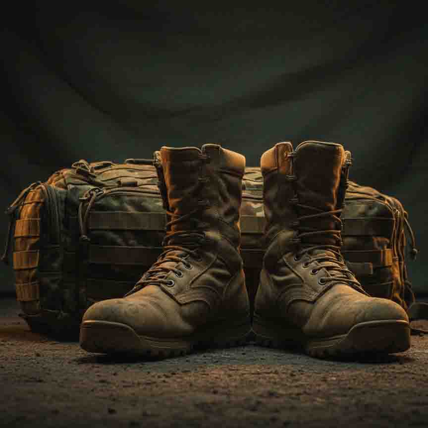 image of boots and rucksack