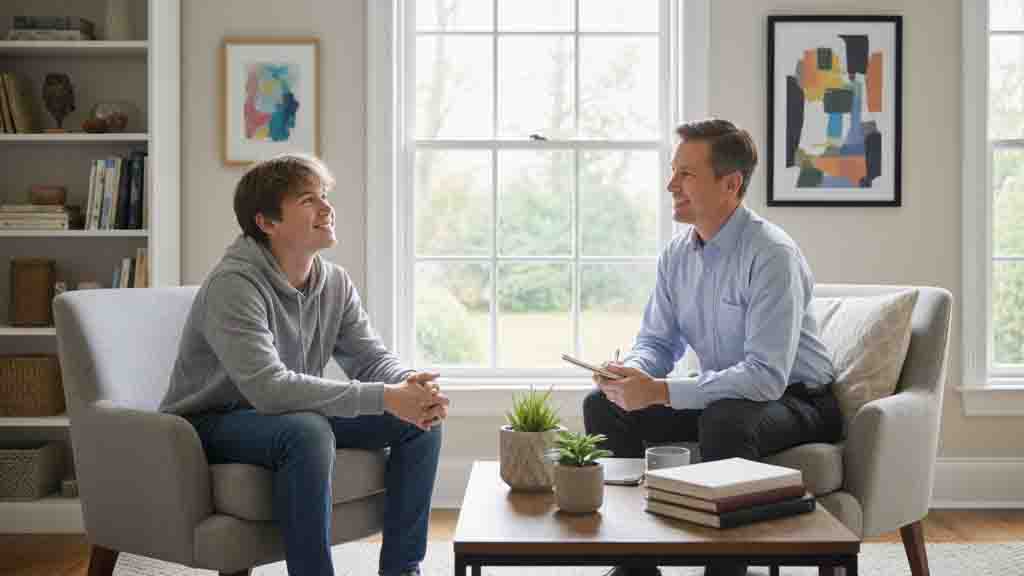 Image of exchange of energy between two transparent figures