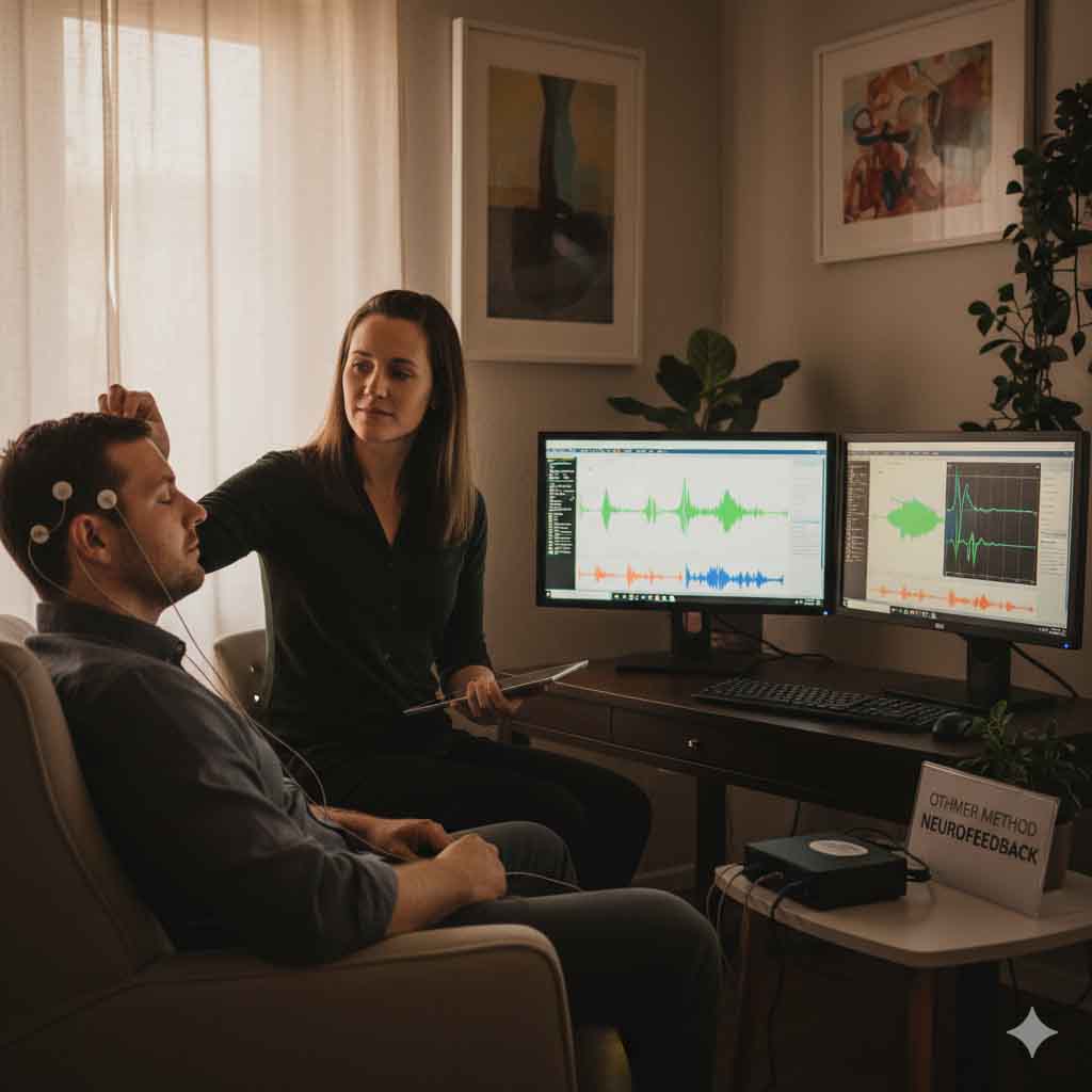 Image of person receiving neurofeedback